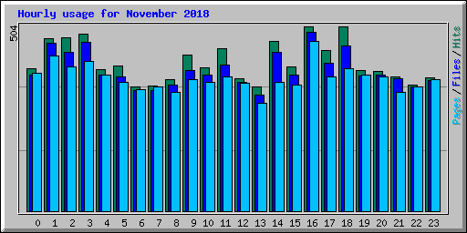 Hourly usage for November 2018