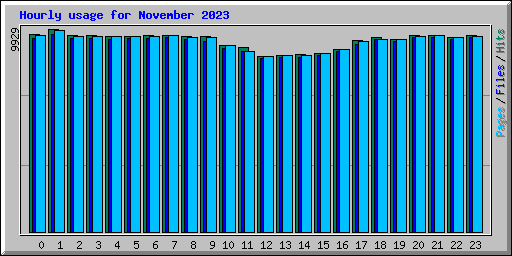 Hourly usage for November 2023