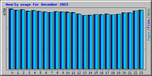 Hourly usage for December 2023