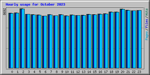 Hourly usage for October 2023