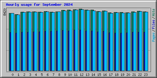 Hourly usage for September 2024